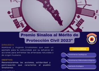 Se otorgará el premio al Mérito de Protección Civil por primera vez en Sinaloa.