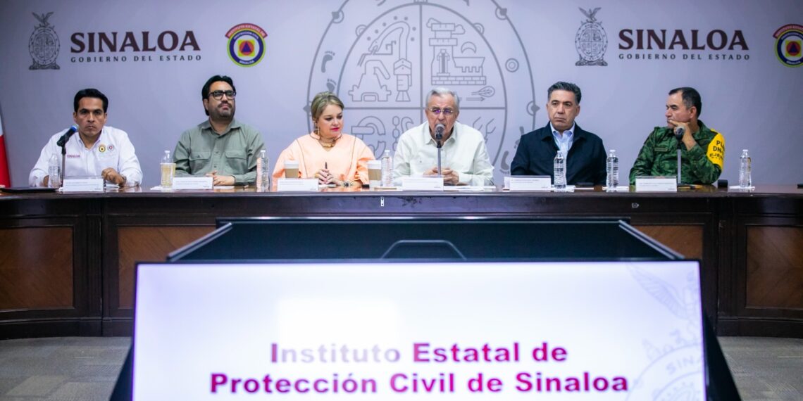 Ante cercanía del fenómeno natural Lidia, preside Gobernador Rocha instalación en sesión permanente del Consejo Estatal de Protección Civil