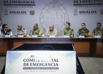 Se reúne el comité Estatal de Emergencia por el fenómeno natural “Norma”