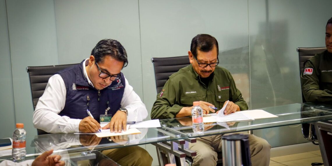El Instituto Estatal de Protección Civil firma convenio de colaboración con la SSPE Sinaloa.